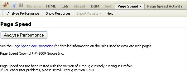 Firebug - page speed