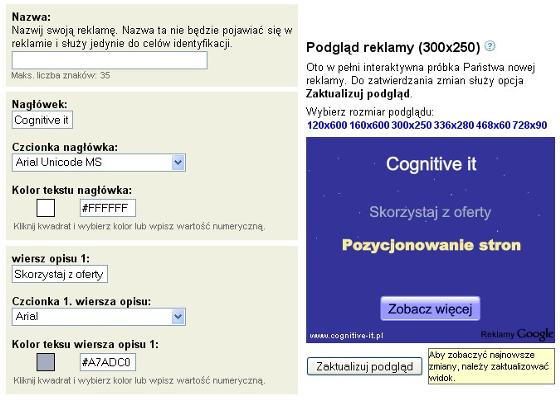 Narzędzie do tworzenia reklam graficznych Narzędzie do tworzenia reklam graficznych