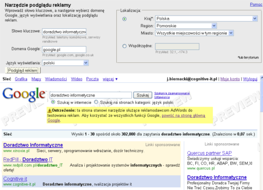 narzędzie podglądu reklam w Adwords narzędzie podglądu reklam w Adwords